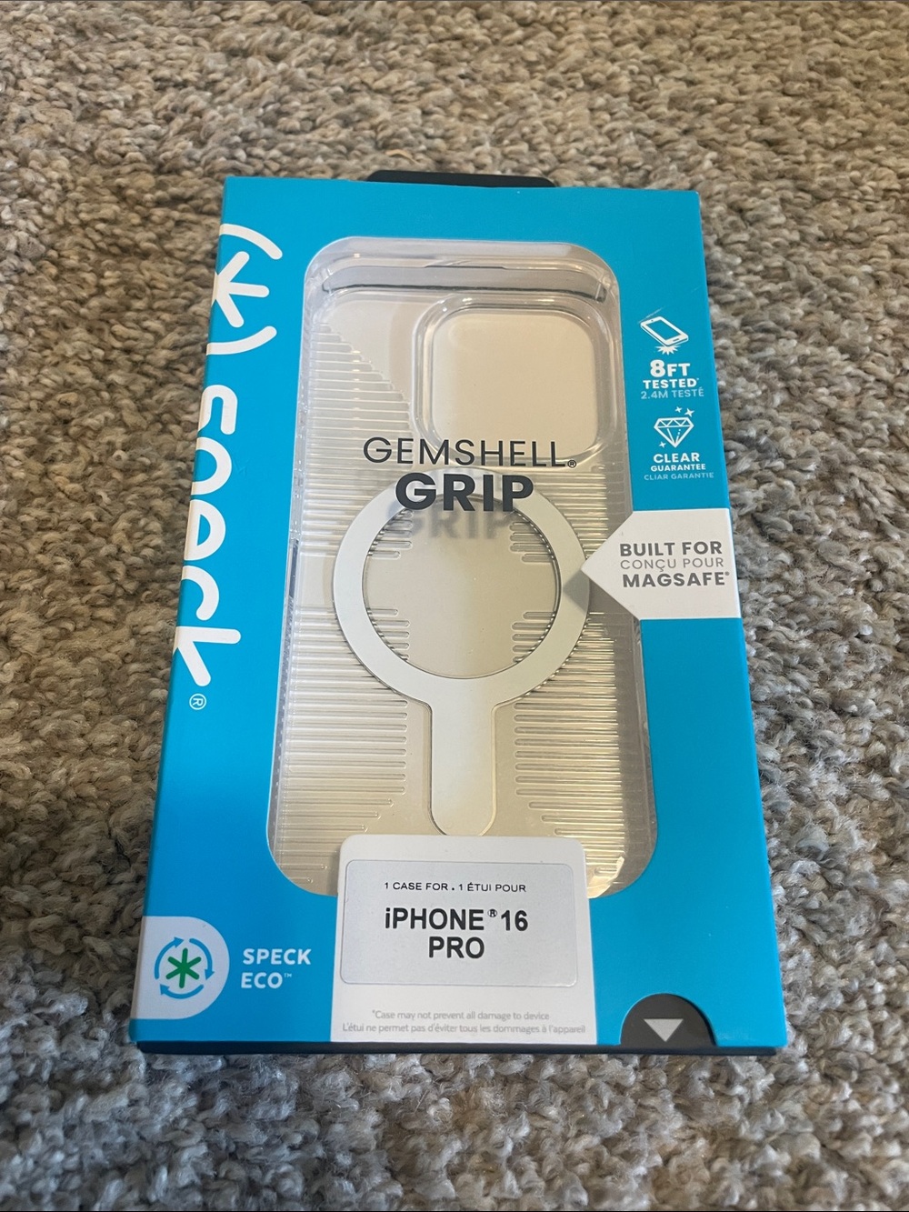 Speck Gemshell Grip Clear Case for iPhone 16 Pro NIB